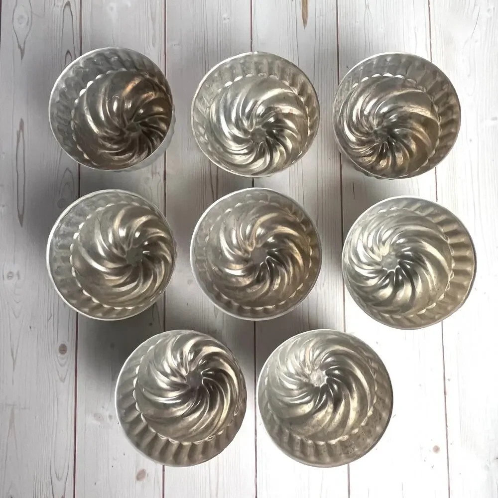 Lot of 20 Vintage Aluminum Individual Baking Gelatin Molds Grandma Cottage Farm